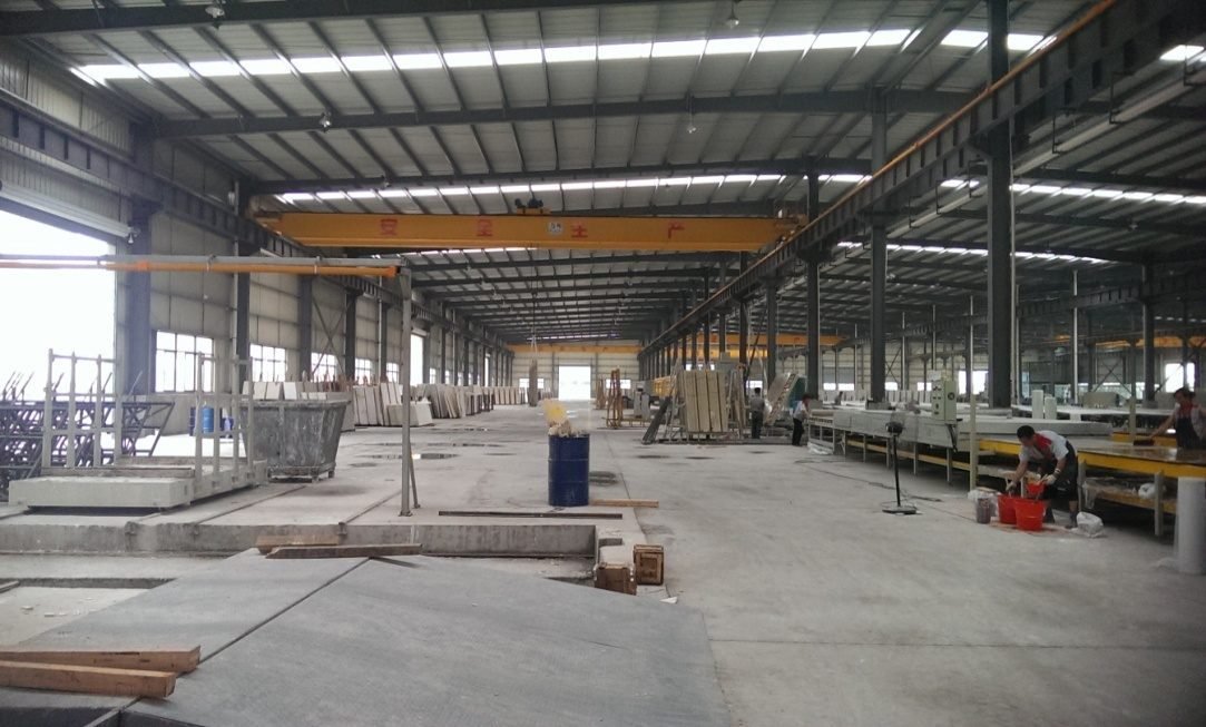 Stone factory production area
