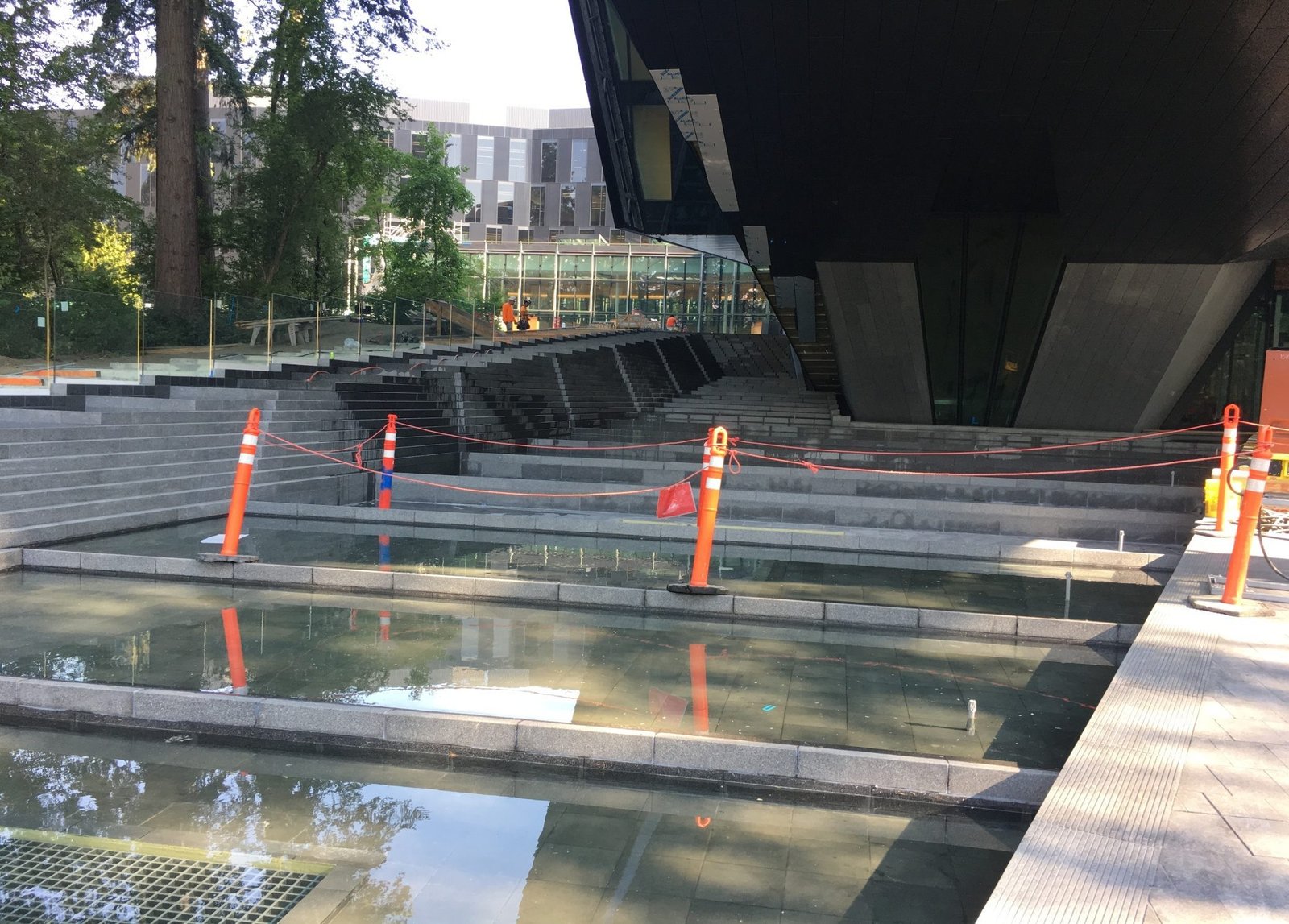 Architectural exterior stone and water feature project
