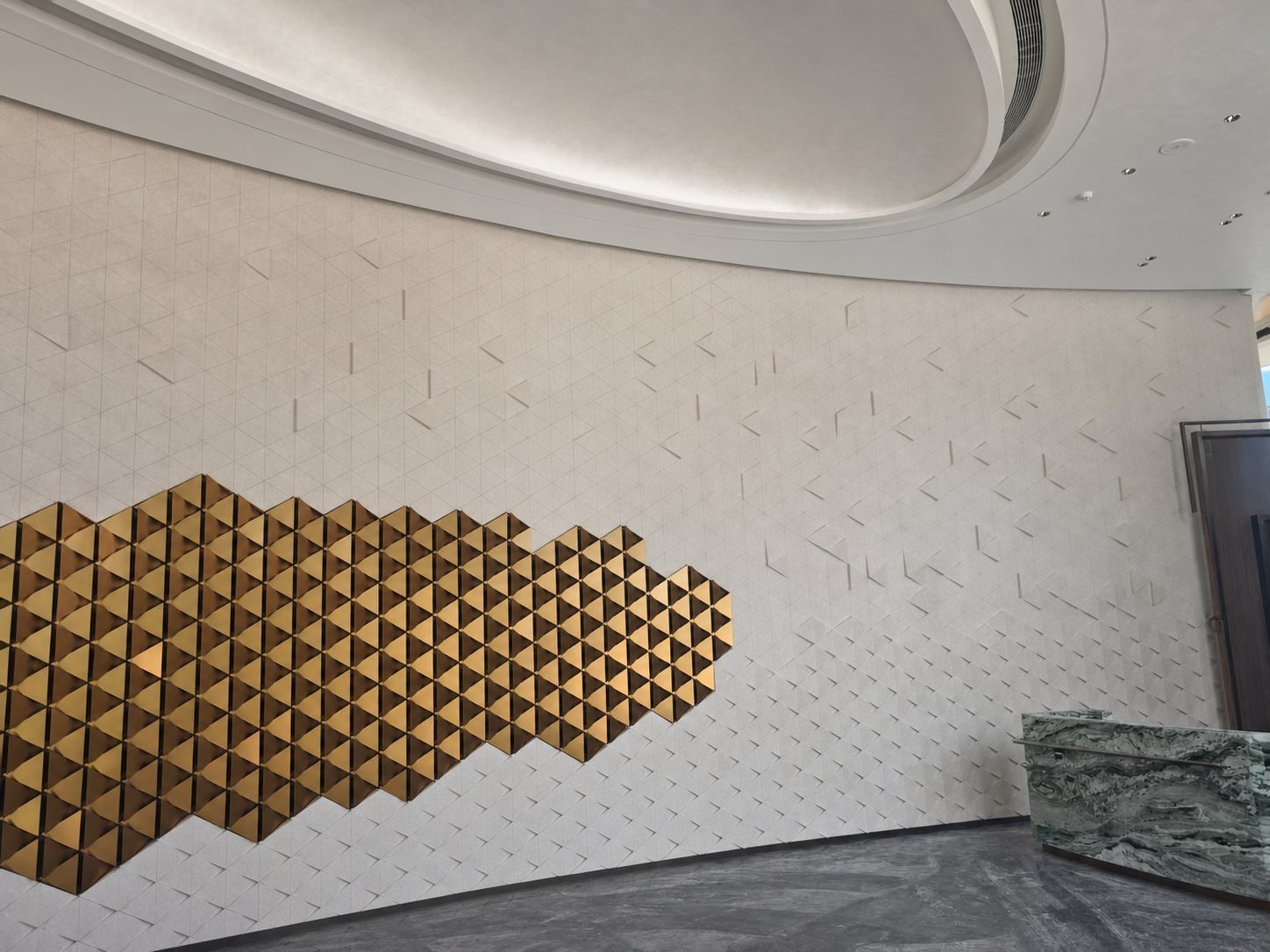 Stone and Metal Feature Wall