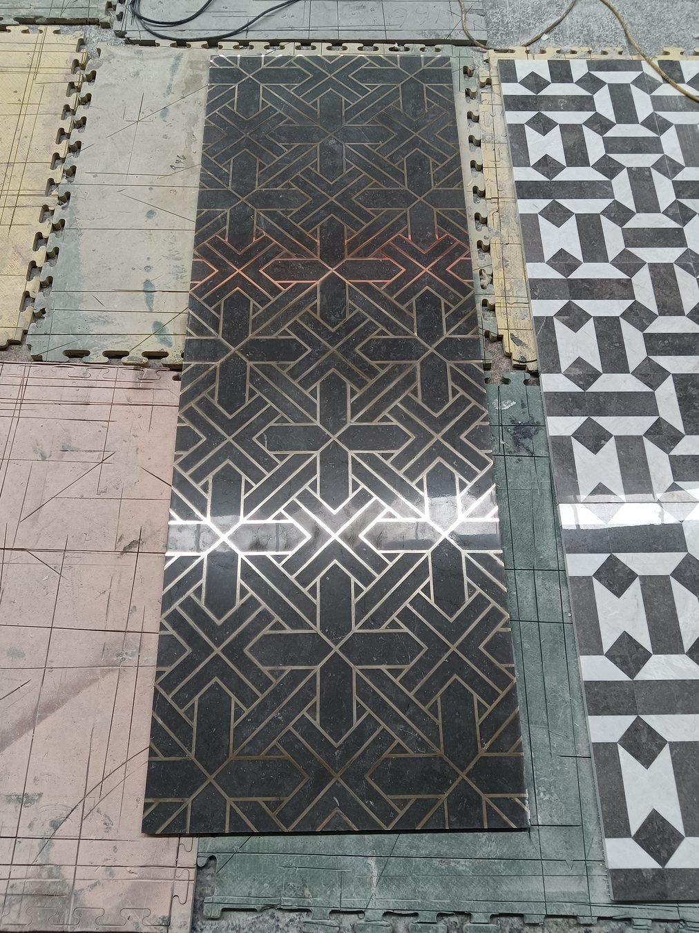 Patterned Stone and Metal Panels