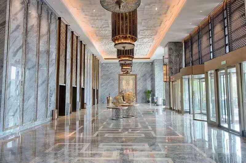 The Beverly Hilton hotel interior stone project